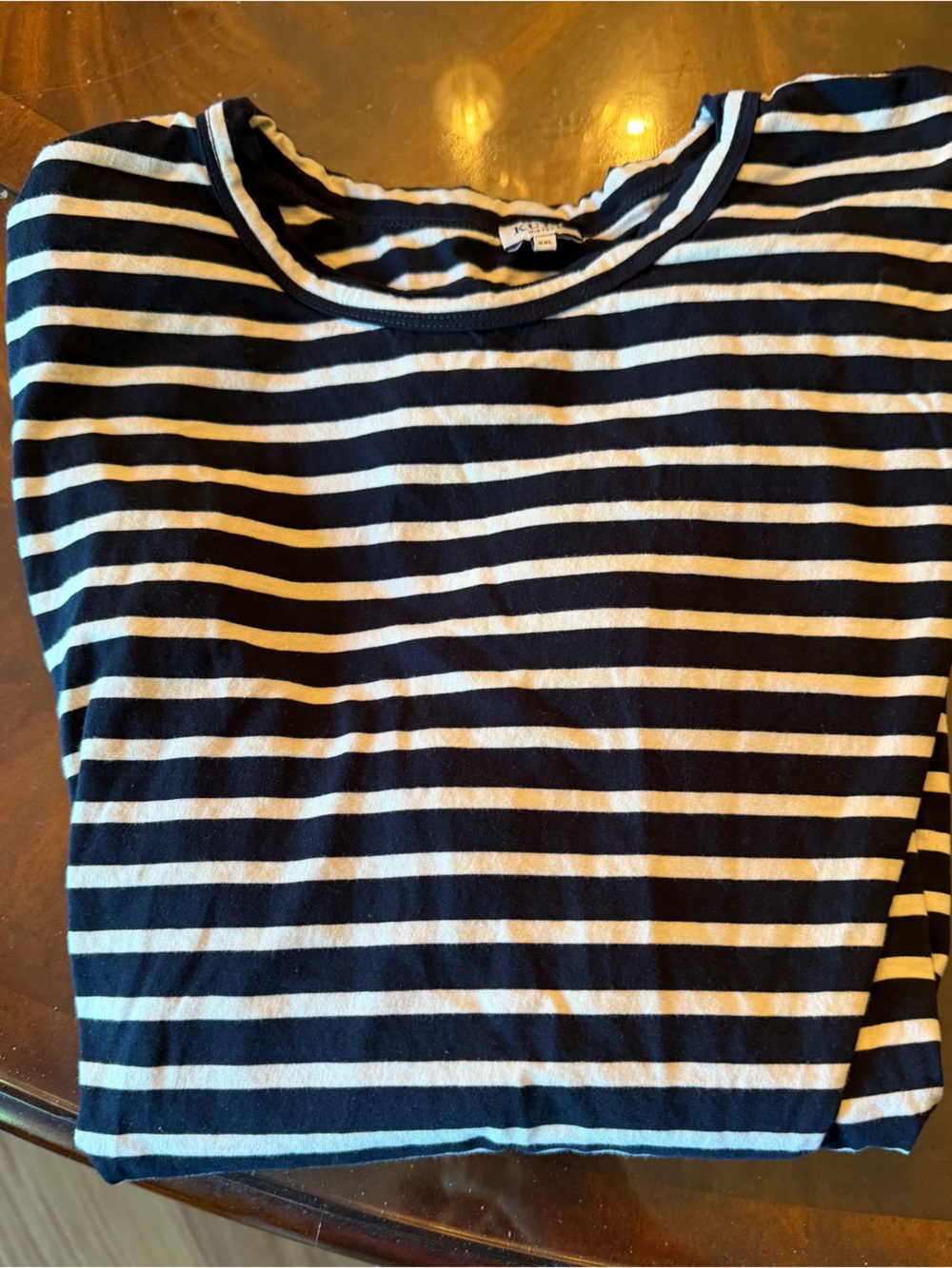 KULE Black and  White Striped Tee
